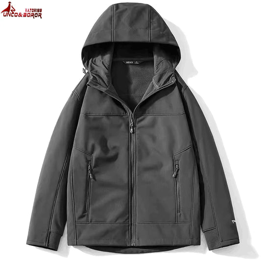 Plus Size 7XL 8XL Men's Spring Fall Tactical Waterproof Jackets Performance Fleece Lined Soft Shell Fishing Camping Hiking Coats